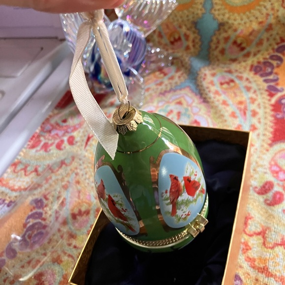 Other - NIB ornaments egg cardinal Christmas